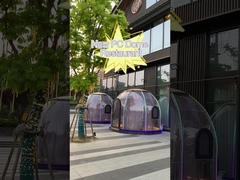 ফ্রি স্ট্যান্ডিং 10x10 স্বচ্ছ বুদবুদ তাঁবু তাপ প্রতিরোধী পলিকার্বোনেট গম্বুজ তাঁবু