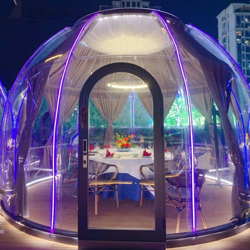 পার্টি এবং ইভেন্ট সহ 3m x 2.3m ক্লিয়ার ডোম হাউস ইগলু বুদ্বুদ তাঁবু