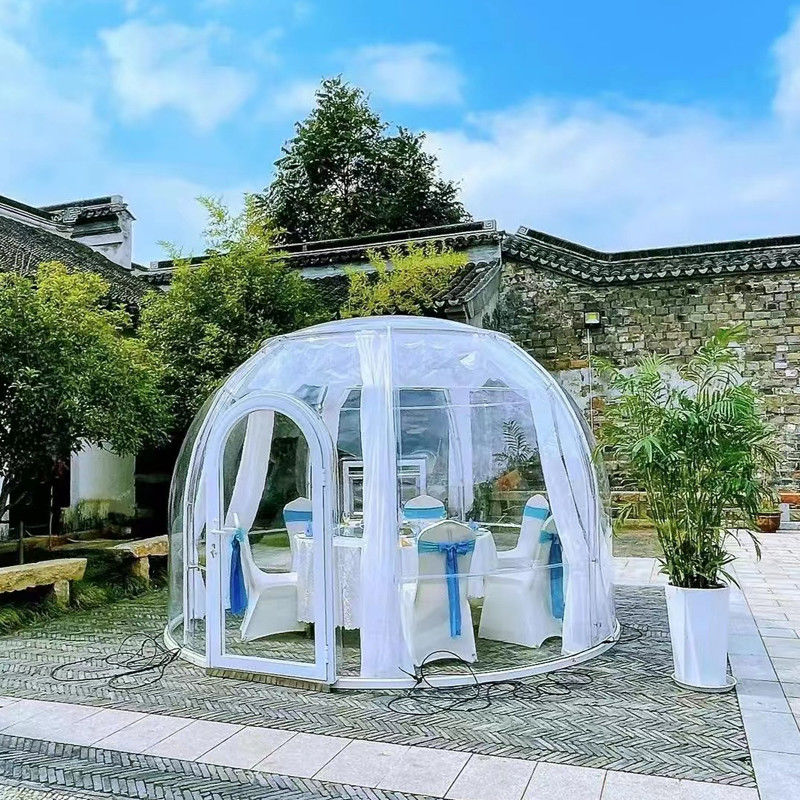 পিসি ডোম হাউস আউটডোর ক্যাম্পিং এবং ব্যাকয়ার্ড পার্টির জন্য গ্ল্যাম্পিং বুদ্বুদ তাঁবু